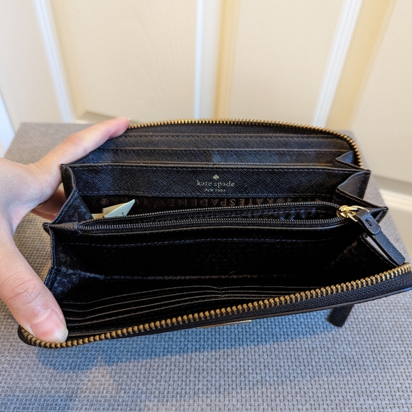 Kate Spade Morgan Zip-around Continental Wallet BLACK - Picture 10 of 11